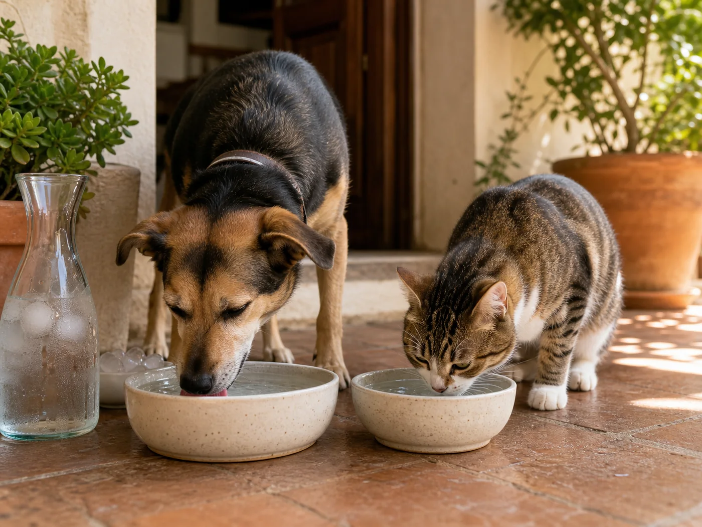 ¿Es conveniente dar agua fría a perros y gatos?