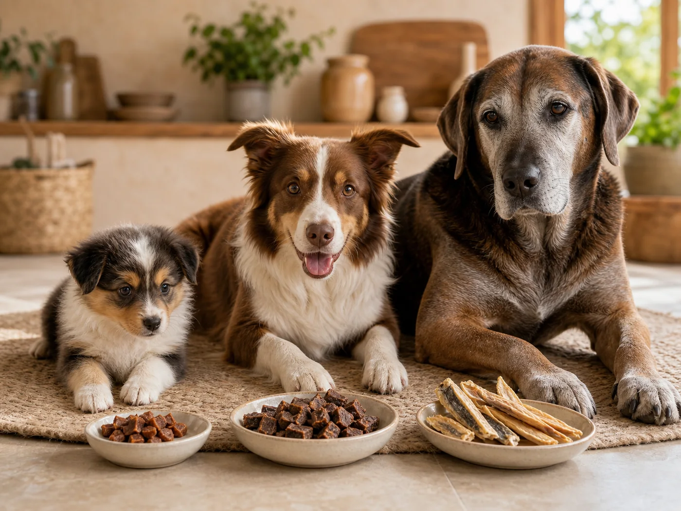 Mejores snacks naturales para perros según su edad y tamaño