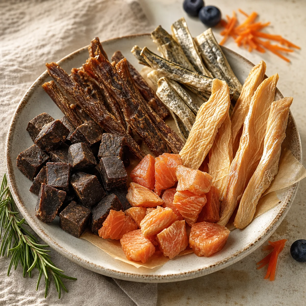 Snacks naturals deshidratats per a mascotes