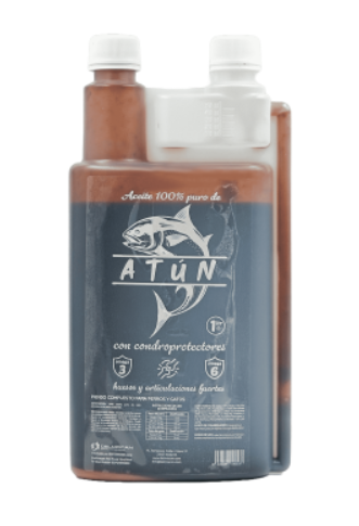 Aceite puro de atún con condroprotectores para perros y gatos