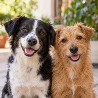 Foto ilustrativa de dos perros mestizos