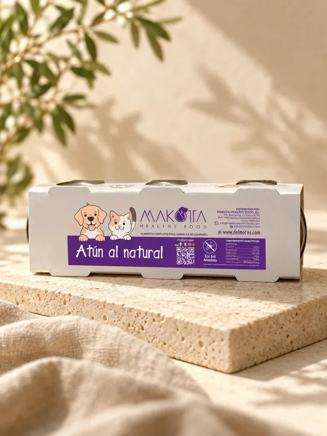Atún Cocido sin Sal (3 latas), atún cocido sin sal para perros y gatos