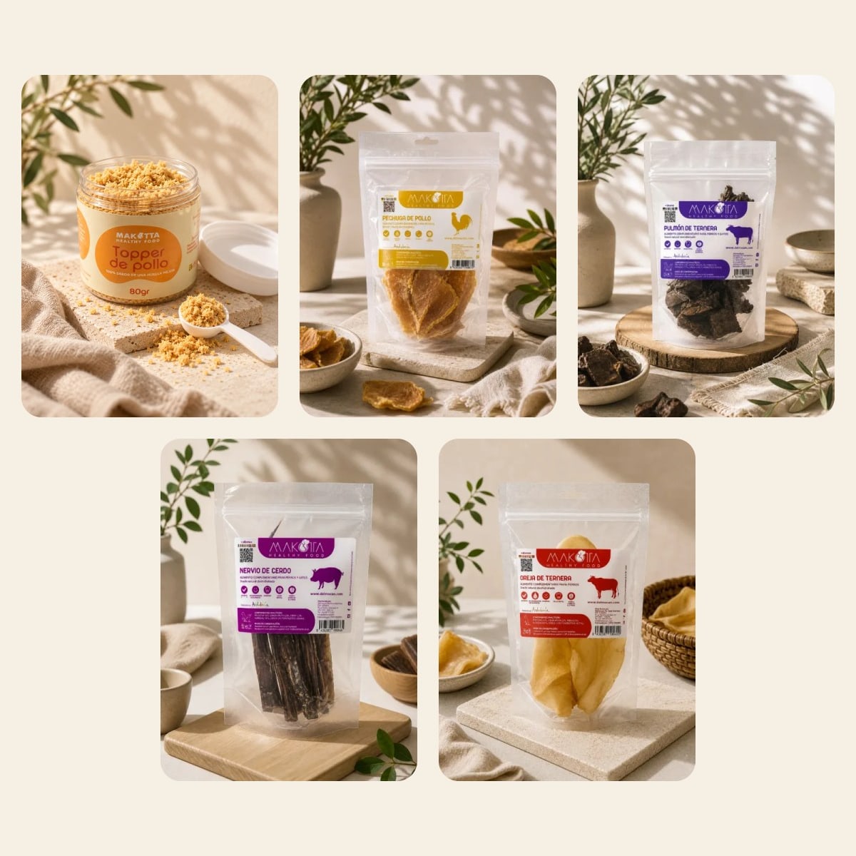 Tres Momentos, pack de snacks y topper para perros